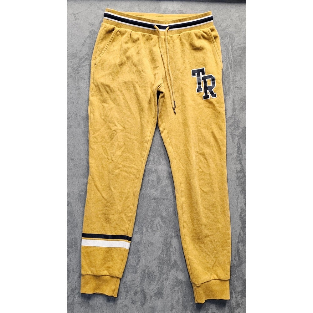 True Religion Mens Collegiate Jogger Mustard Yellow Sweatpants XS 205031